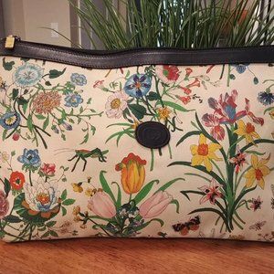 AUTH VINTAGE Gucci Flora Clutch XXL RARE!!!